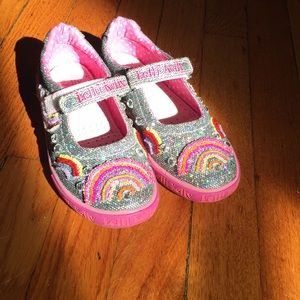 Lelli Kelly sparkle beaded Mary Jane sneakers